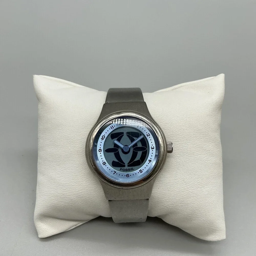 Fossil Big Tic Womens Watch 31mm Blue Counting Seconds New Battery 6.25